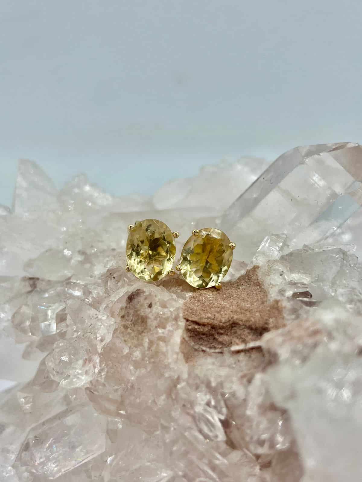 Aretes Citrino Oro 18K - miniatura 1