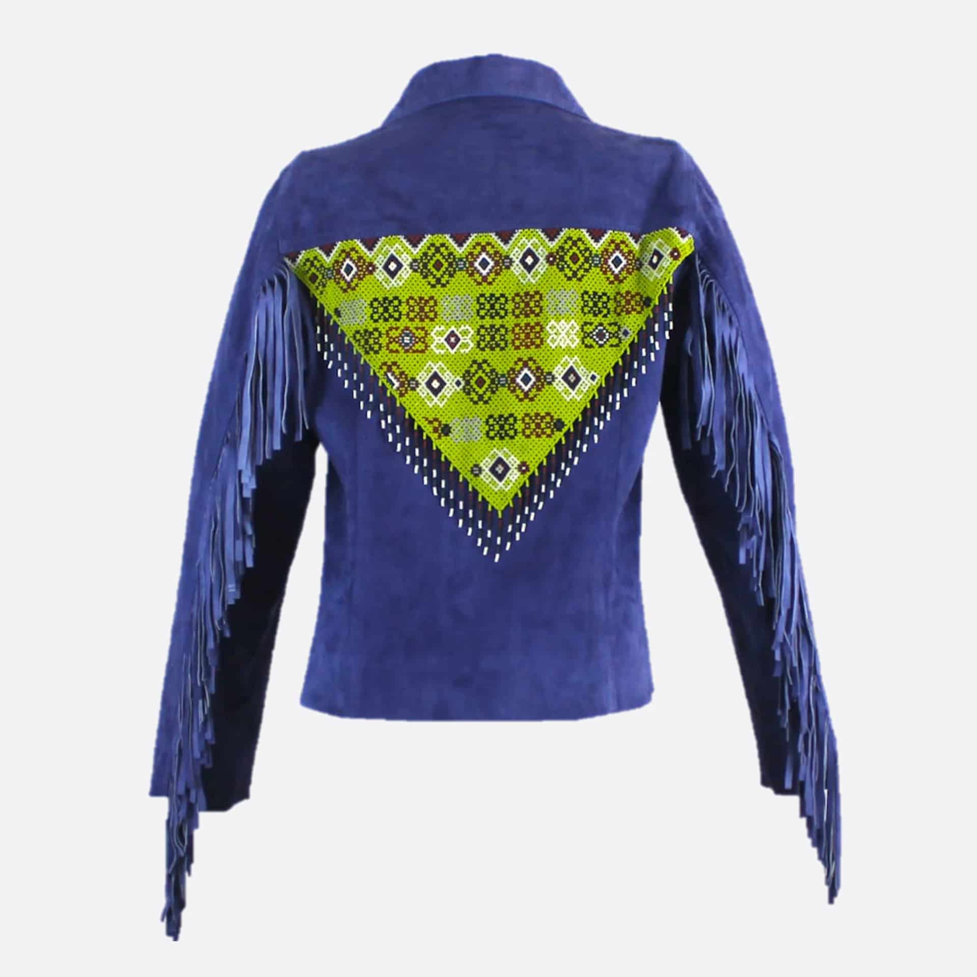 SHORT JACKET WITH EMBERA EMBROIDERY AND SHAKIRA FRINGES - miniatura 2