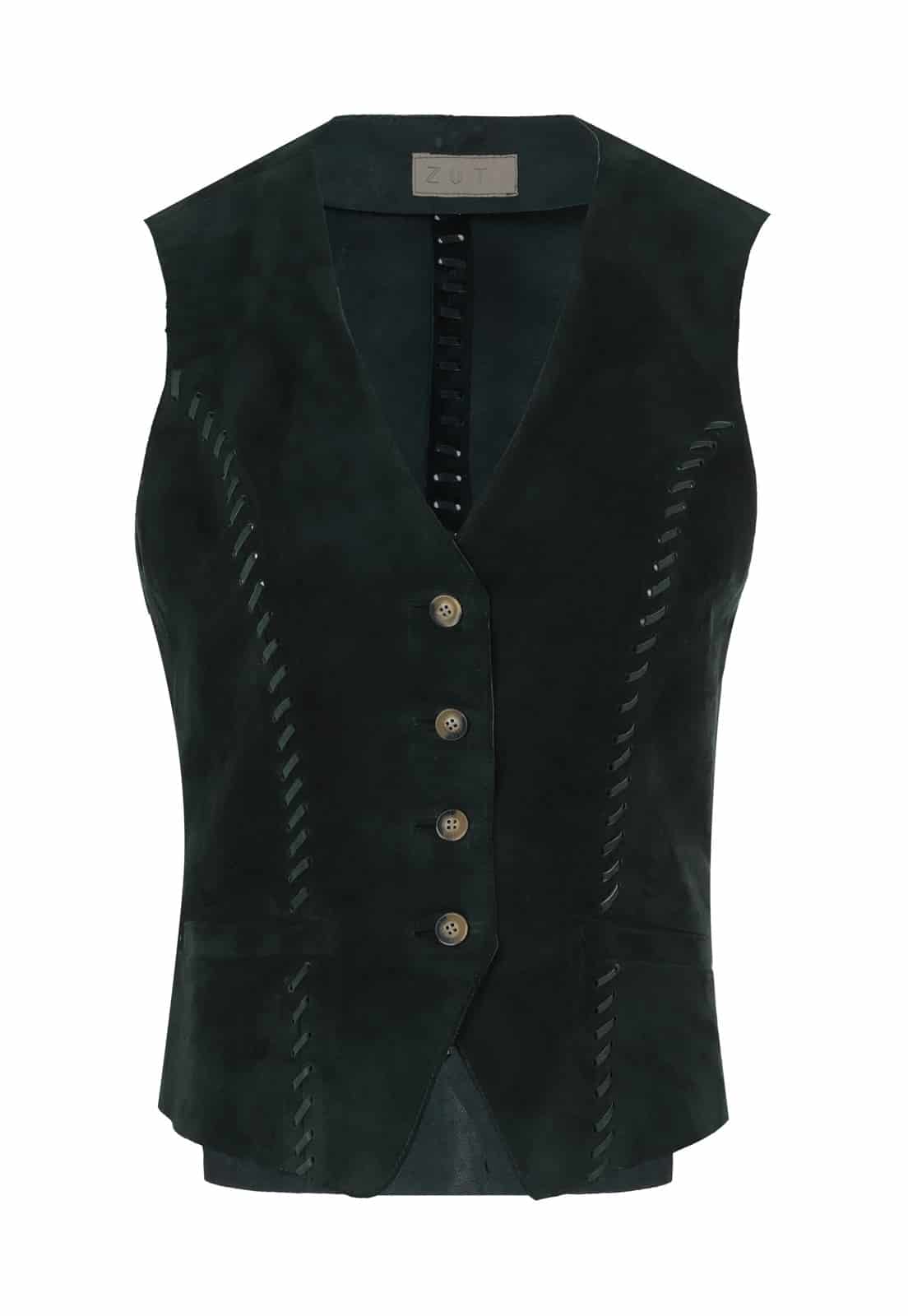 CHARLIE SUEDE TAILORED V-NECK VEST - miniatura 1