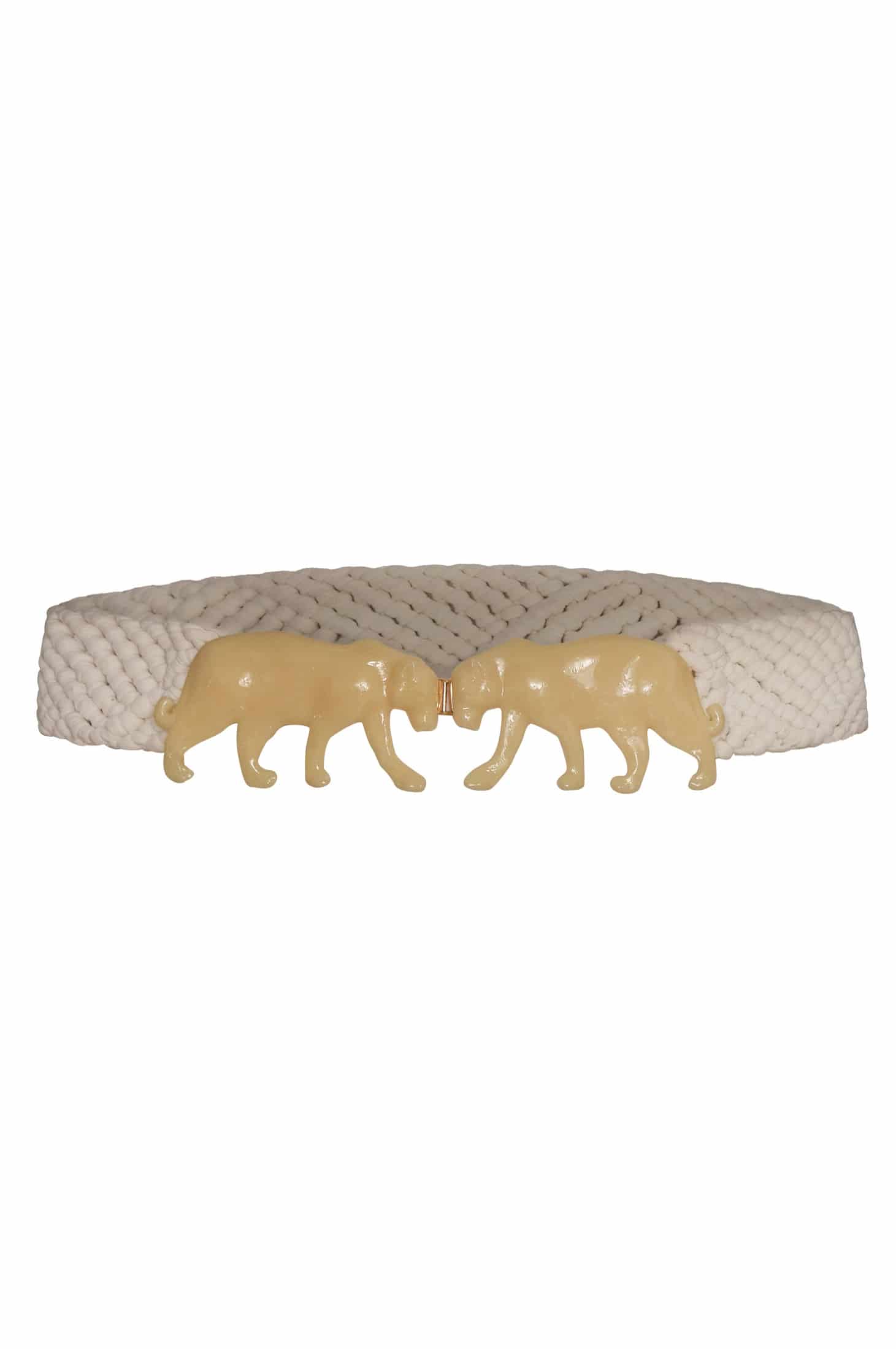 Jaguar Braided Belt / Ivory - miniatura 1