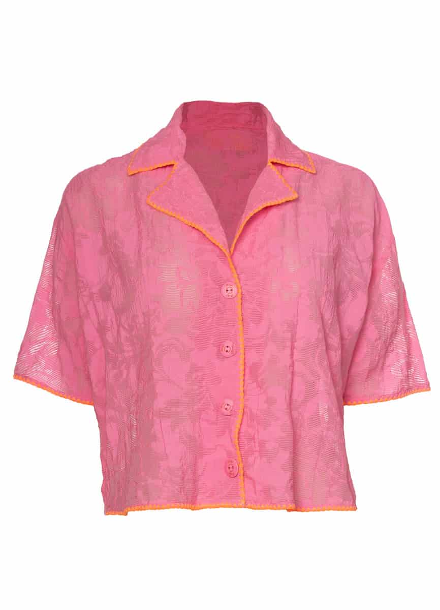 Maaji Fuchsia Flower Octavia Shirt - miniatura 6