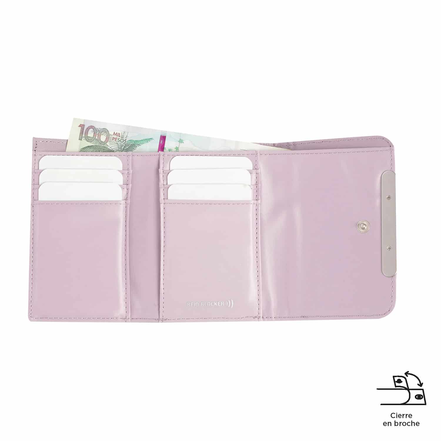 Billetera Bel con RFID Blocker Rosada - miniatura 4