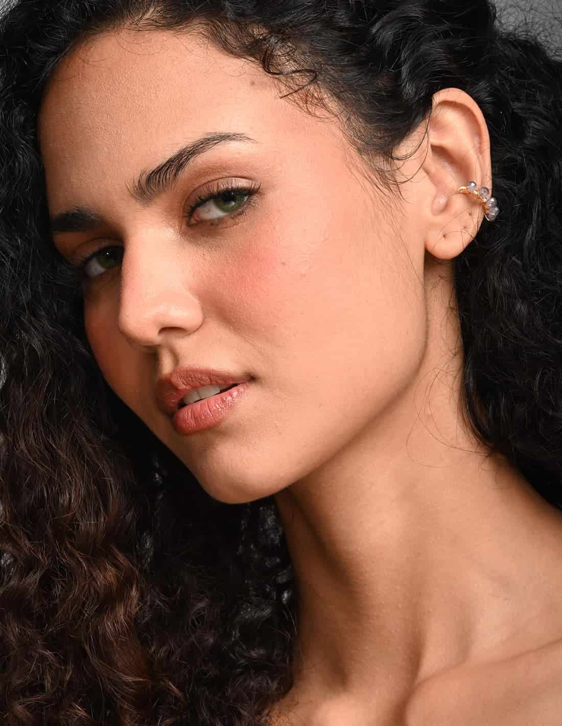 Ear Cuff Jazmin Lilac Tornasol - miniatura 2