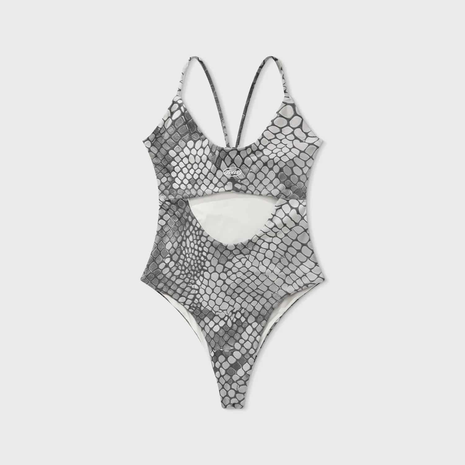Python Cut-Out Bodysuit - Gray - miniatura 9
