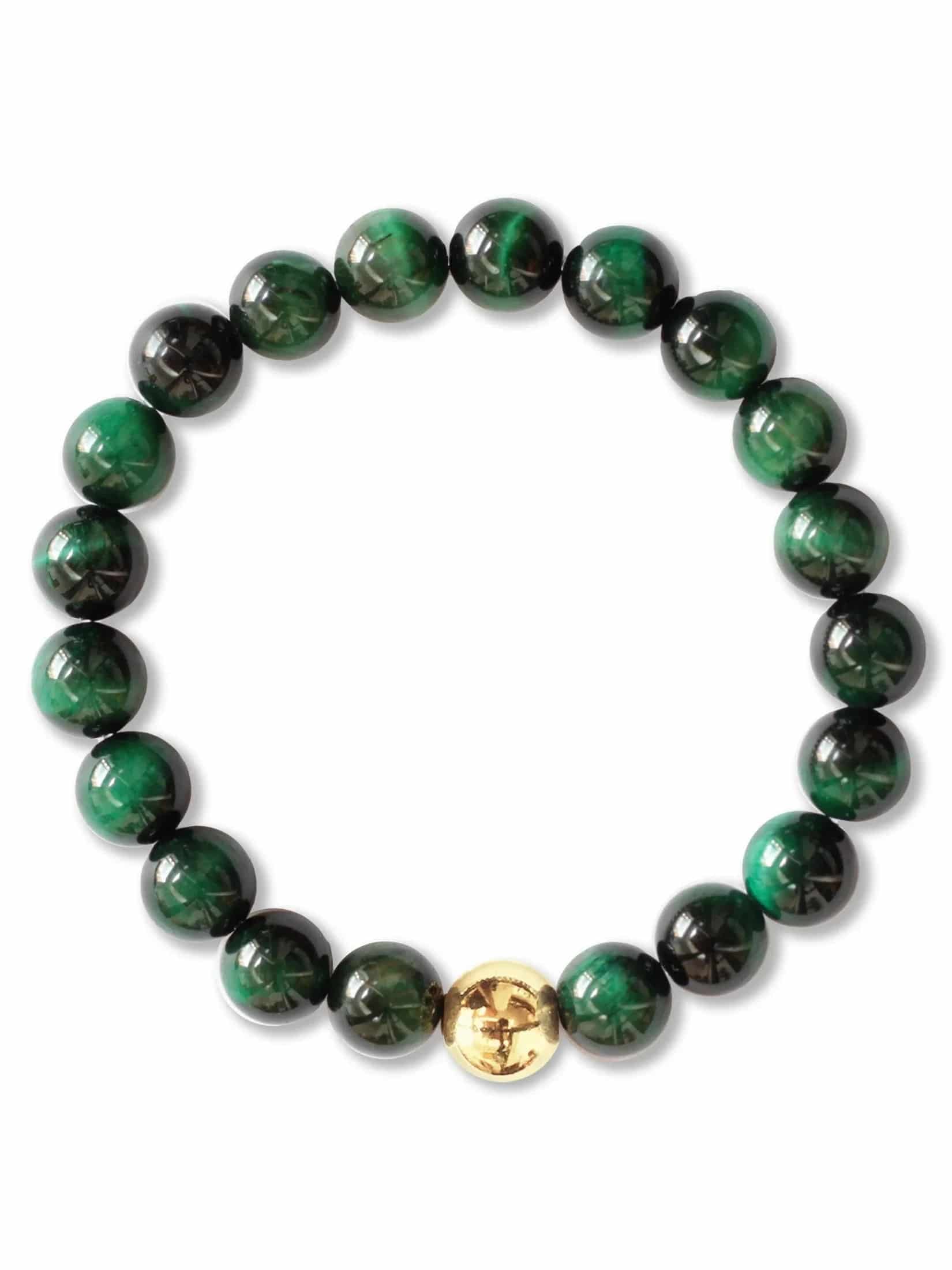 Brazalete Ojo de Tigre Verde 8mm - miniatura 3