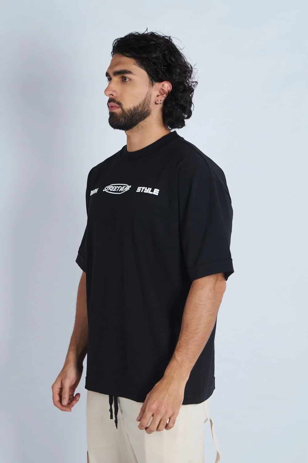 Camiseta oversize estampada Negro | DROP 03 | - miniatura 7