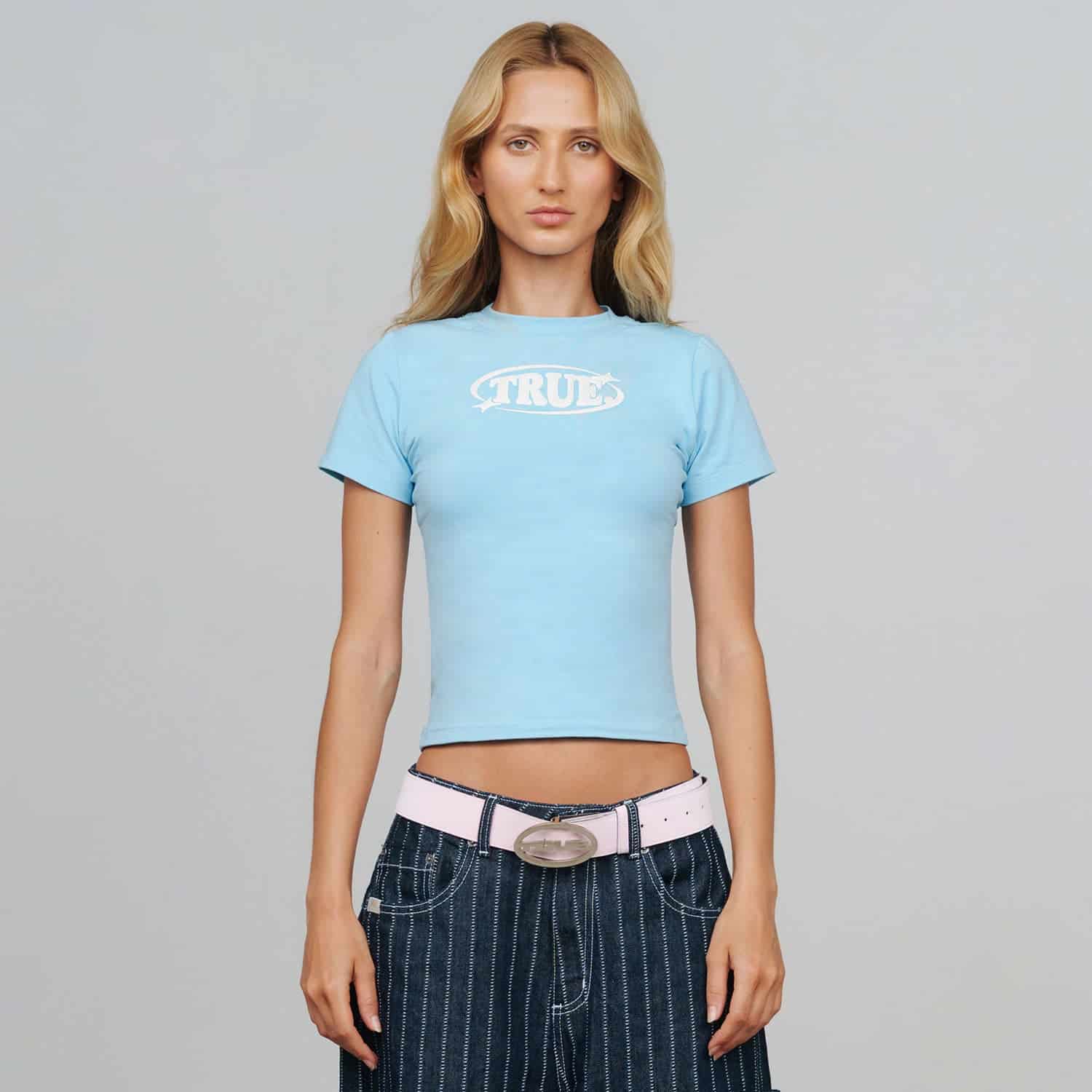 Pastel Fitted Tee - Baby Blue - miniatura 2