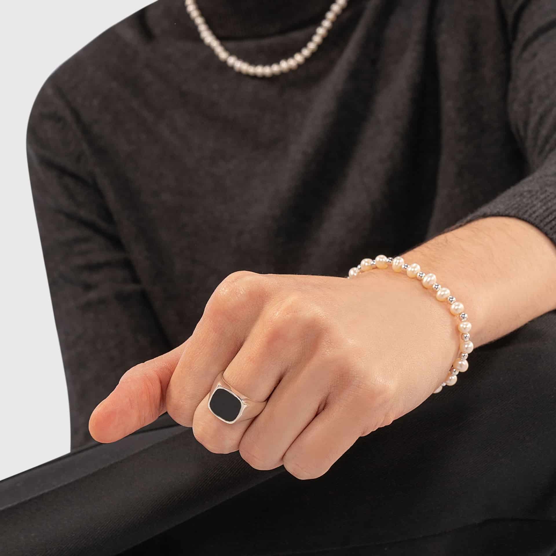 Pulsera de Perlas & Balines en Plata - miniatura 4