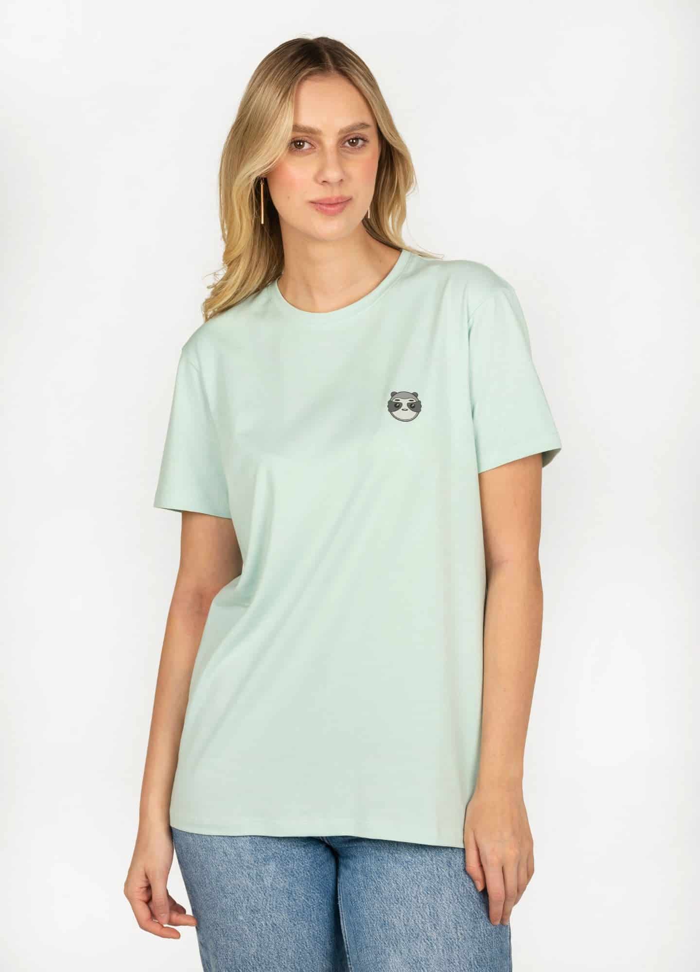 Basic Perezoso Camiseta Regular – Celeste - miniatura 1