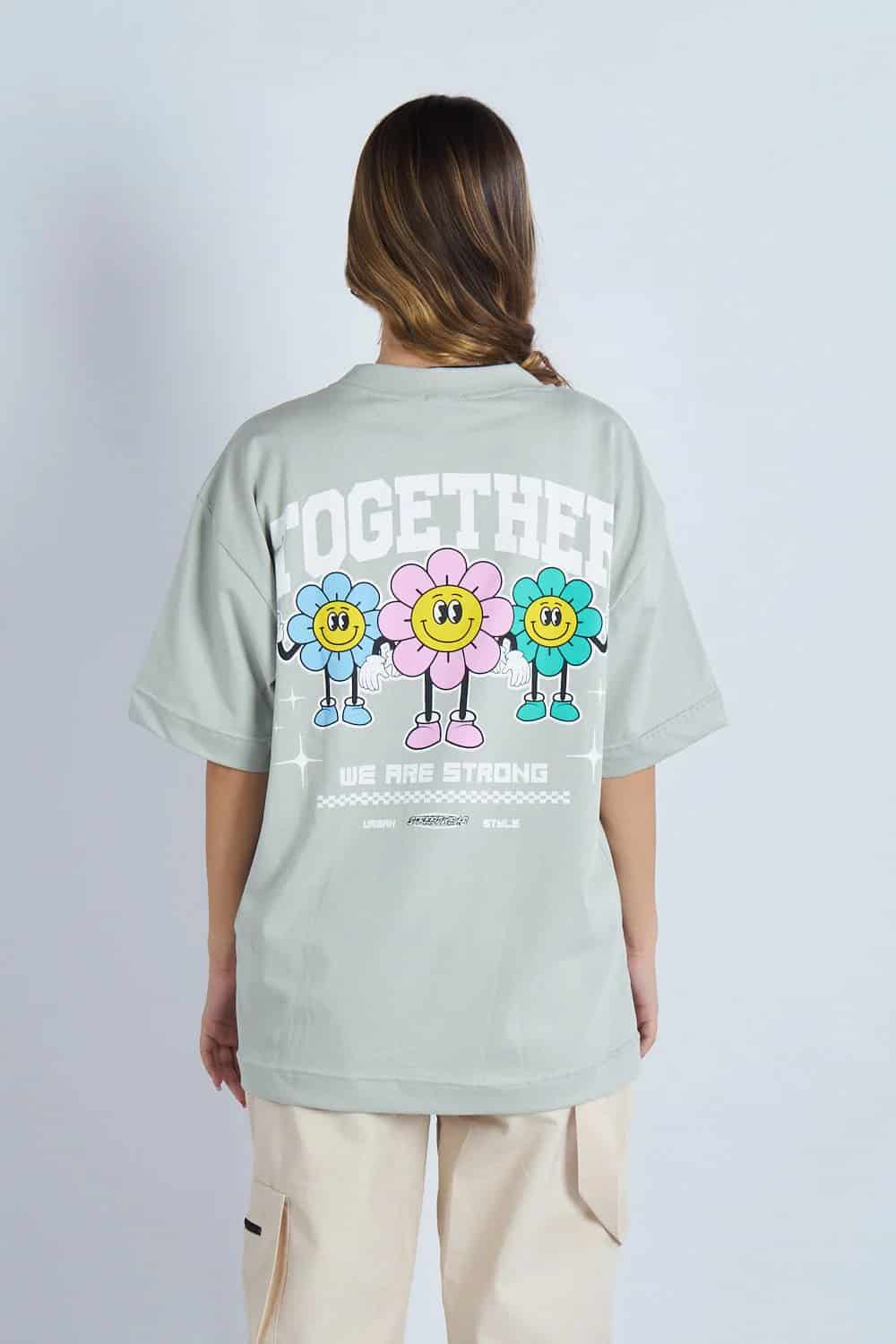 Camiseta oversize estampado Together Gris V | DROP 03 | - miniatura 1