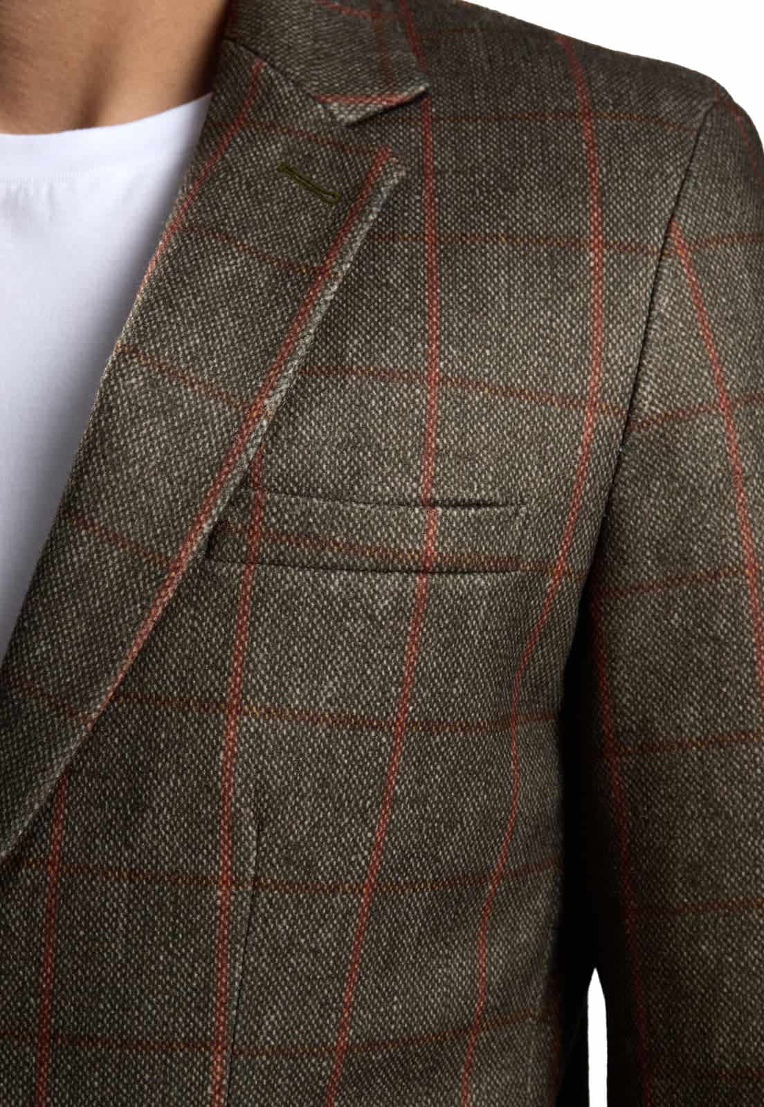 Blazer estampado verde a cuadros - miniatura 2