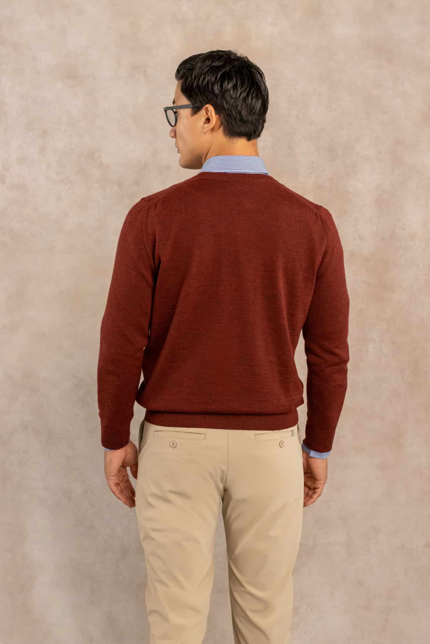 Sueter Merino Antiarrugas Vinotinto - miniatura 6
