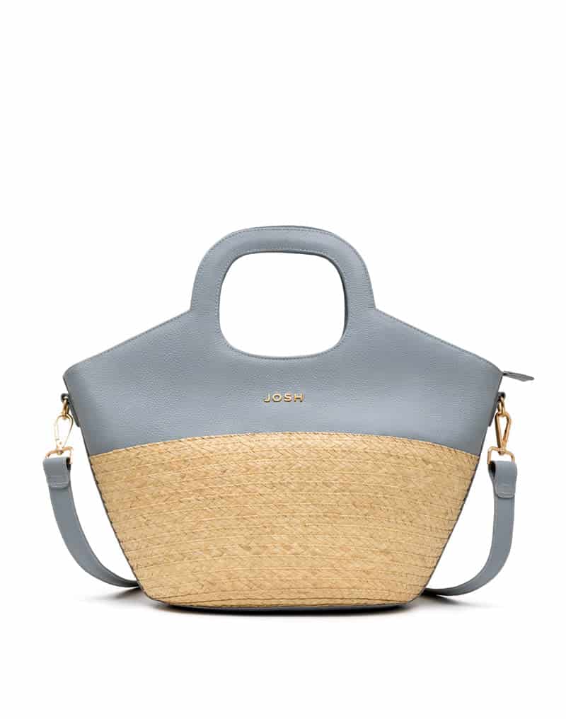Cartera en cuero y fibra natural para dama REF CAL-01 - miniatura 1