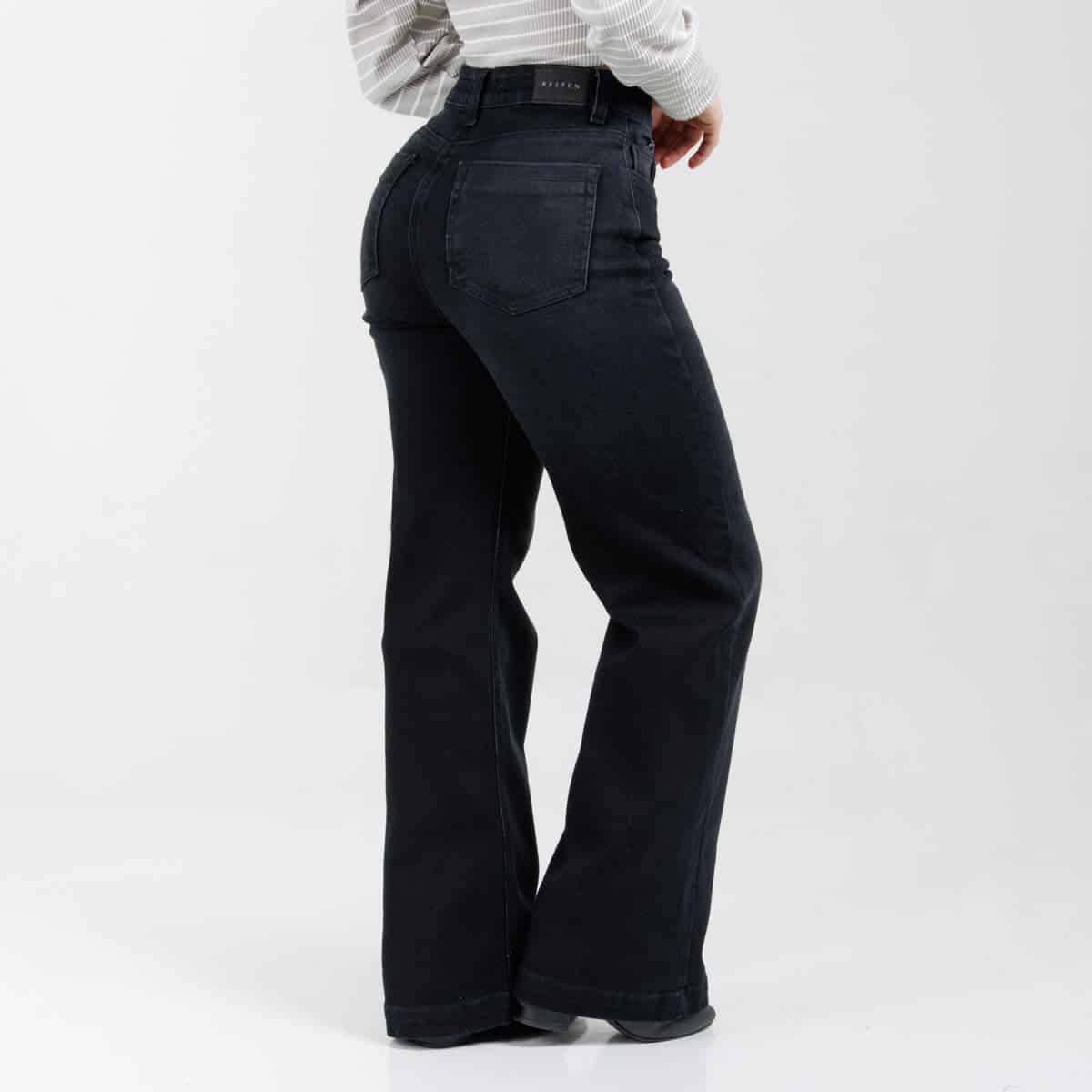 Jean Wide Leg Negro Ax-3155 Licrado - miniatura 2