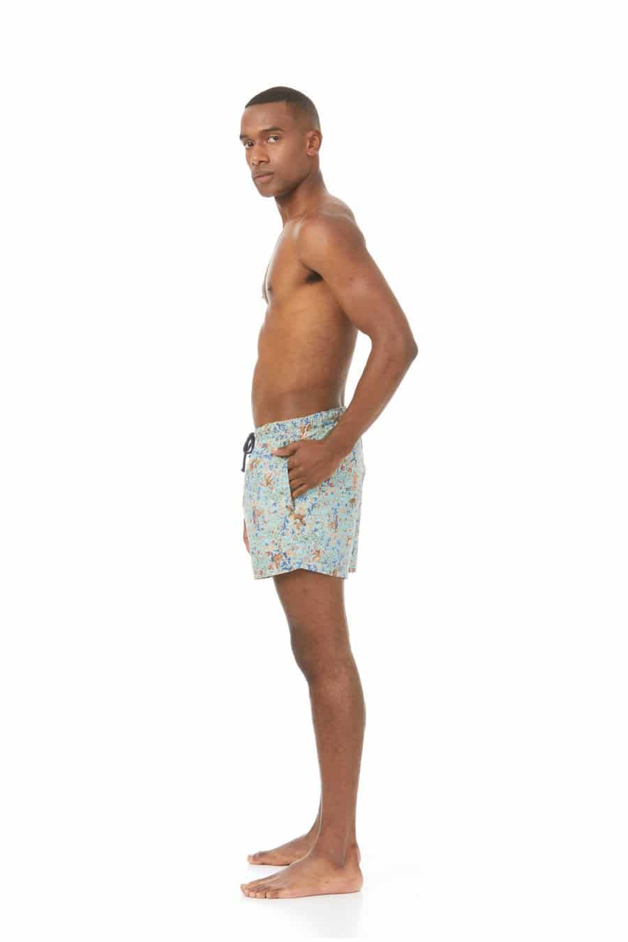 Men's swim trunk turquoise lorenzo - miniatura 11