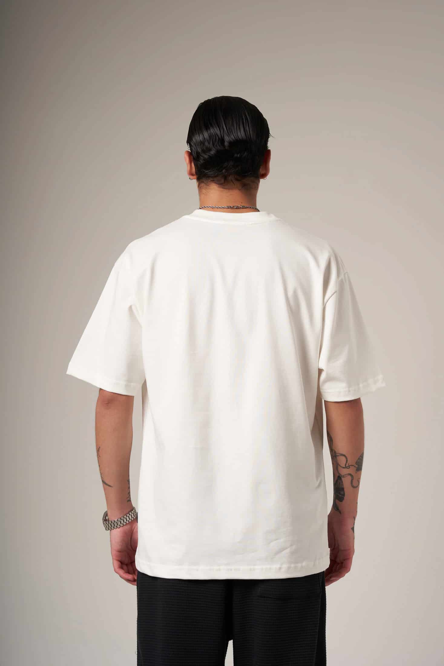 CAMISETA 250 GRAMOS, 100% ALGODÓN CREMA - miniatura 3