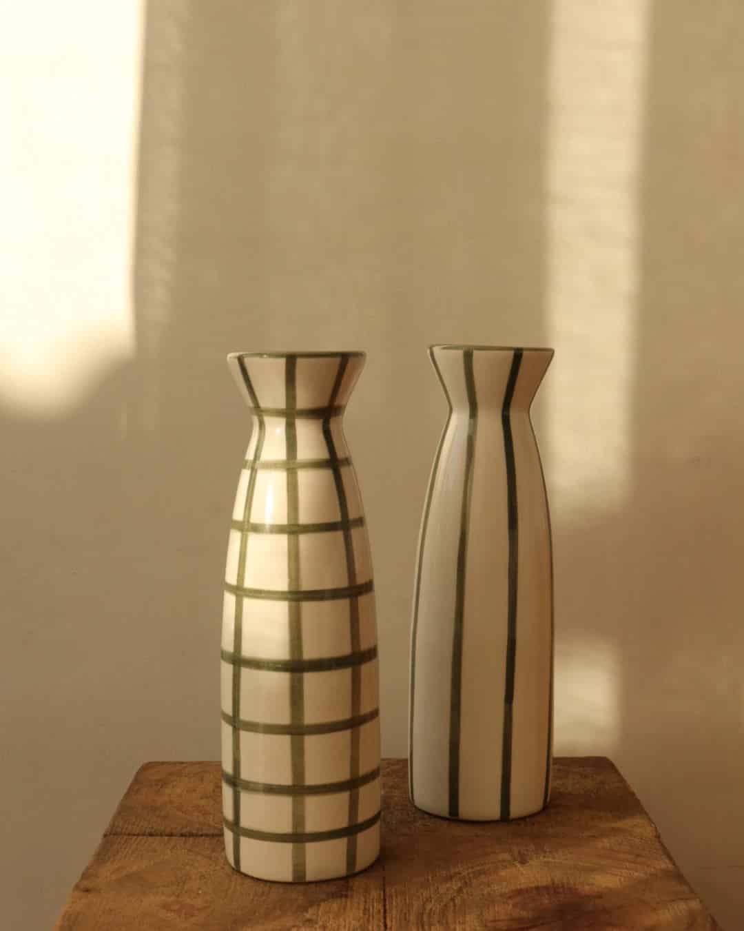 VASE - STRIPED GREEN - miniatura 3