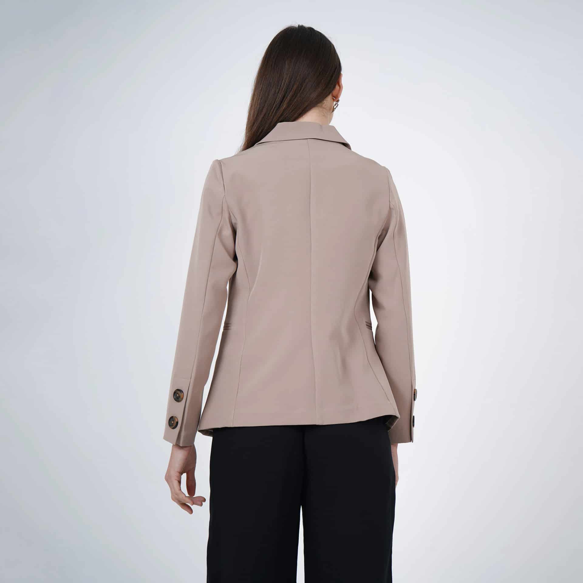 Chaqueta blazer básico con solapa y botones - miniatura 12