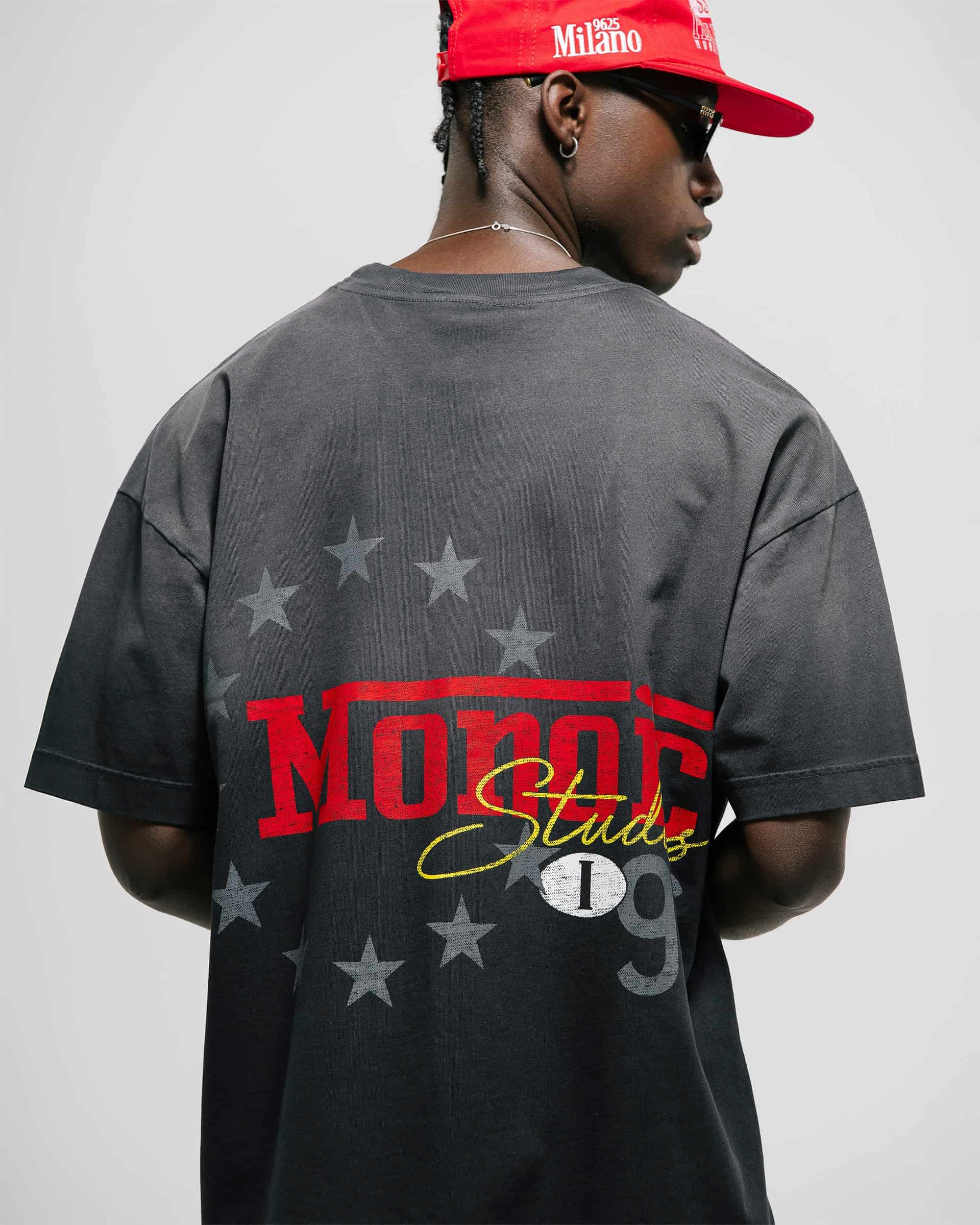Camiseta Oversized Fit Monza - Negro Desgastado - miniatura 2