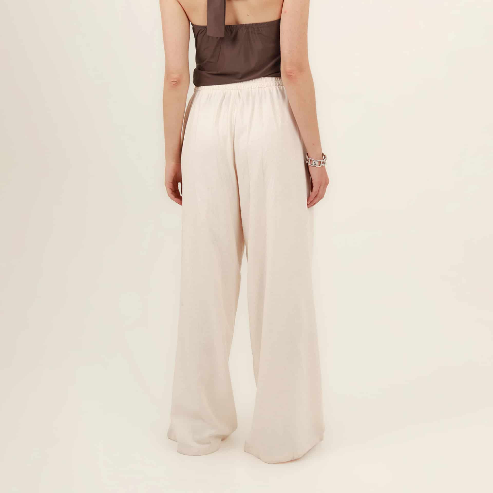 Pantalón palazzo bota ancha con elastico en cintura - miniatura 17