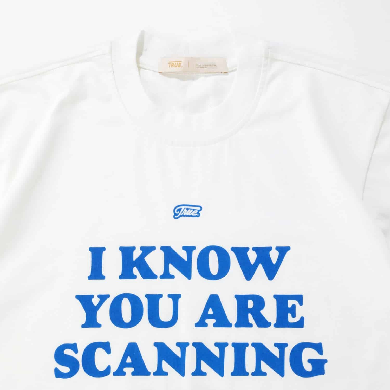 Scanning Cropped Tee - Cream - miniatura 4