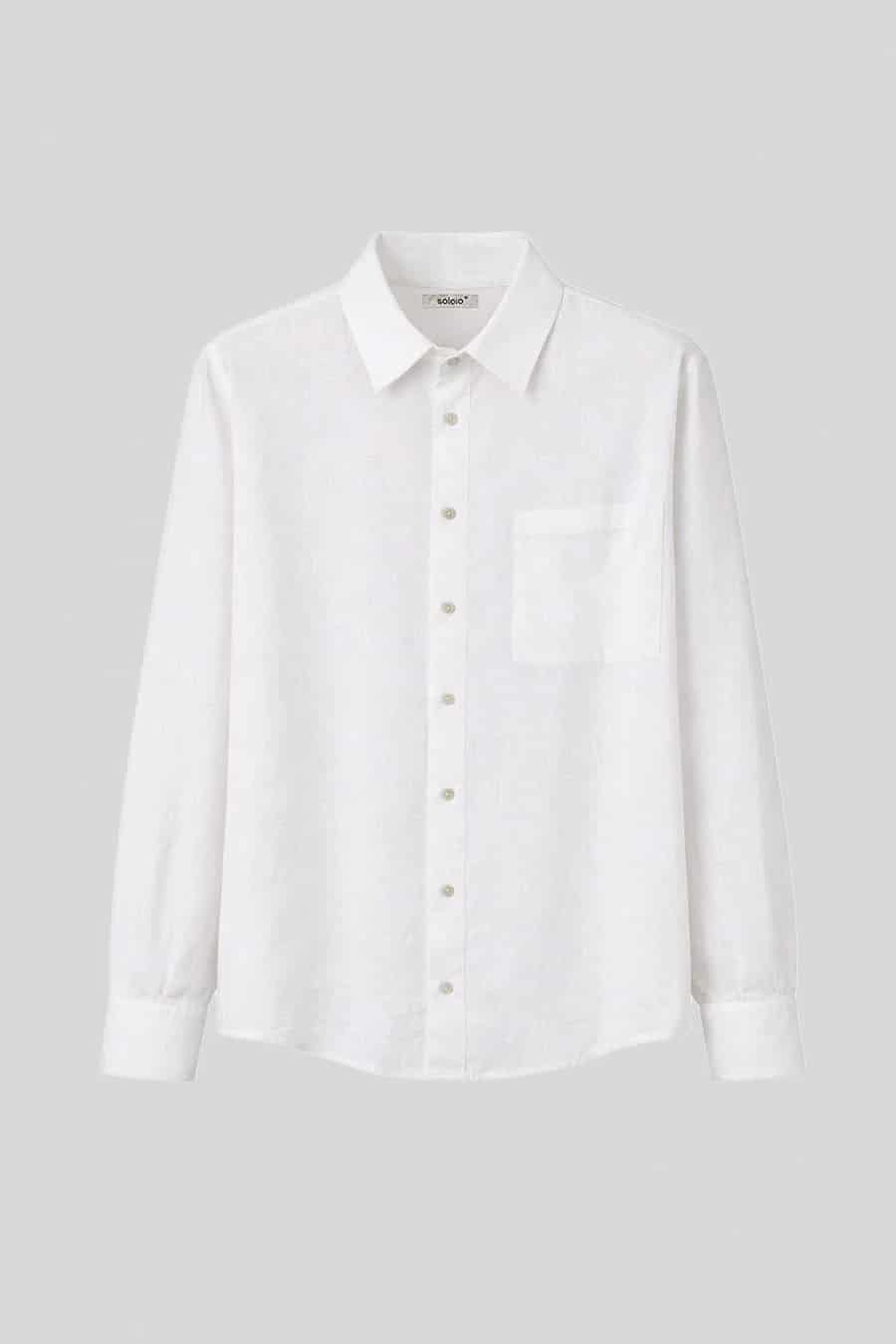 Women's shirt linen assisi white - miniatura 1