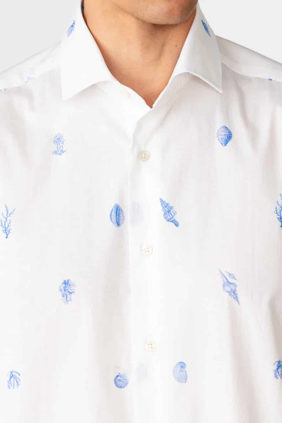 Men's cotton shirt white papuá - miniatura 4