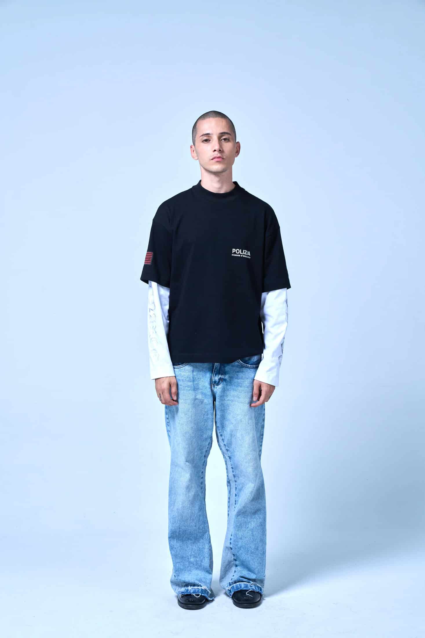 POLIZIA BLACK/WHITE DOUBLE SLEEVE - miniatura 13