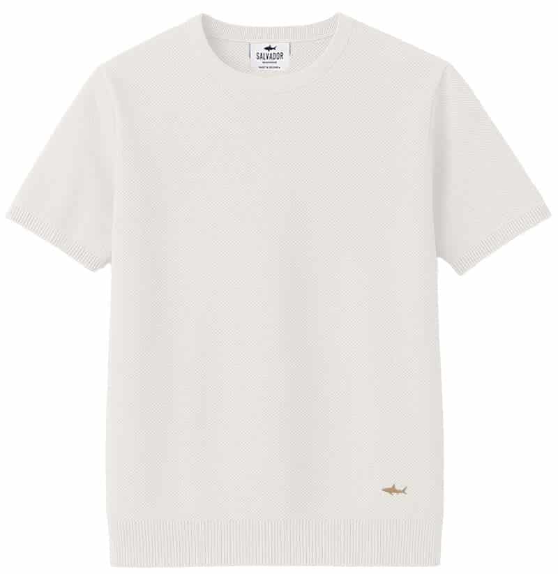 CAMISETA DE PUNTO BLANCA - miniatura 1