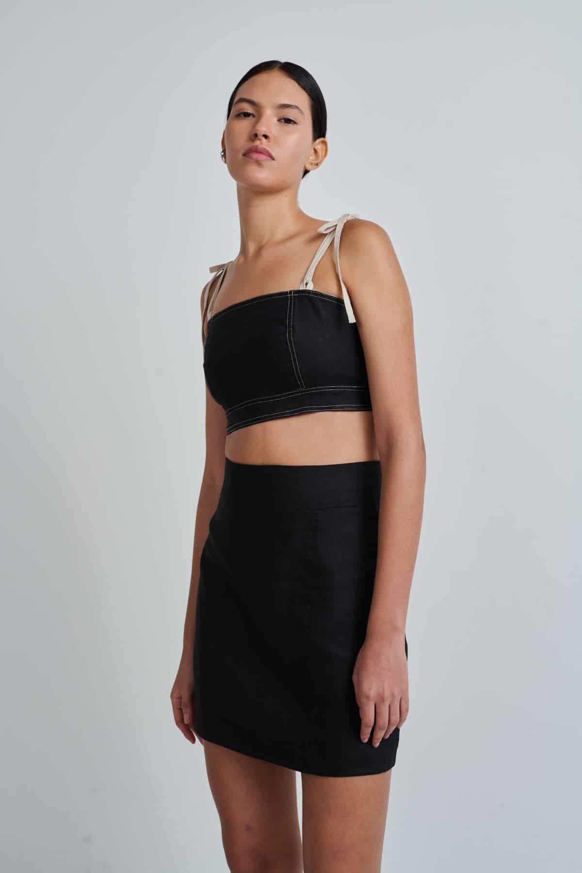 TULI TOP NATURAL/BLACK - miniatura 1