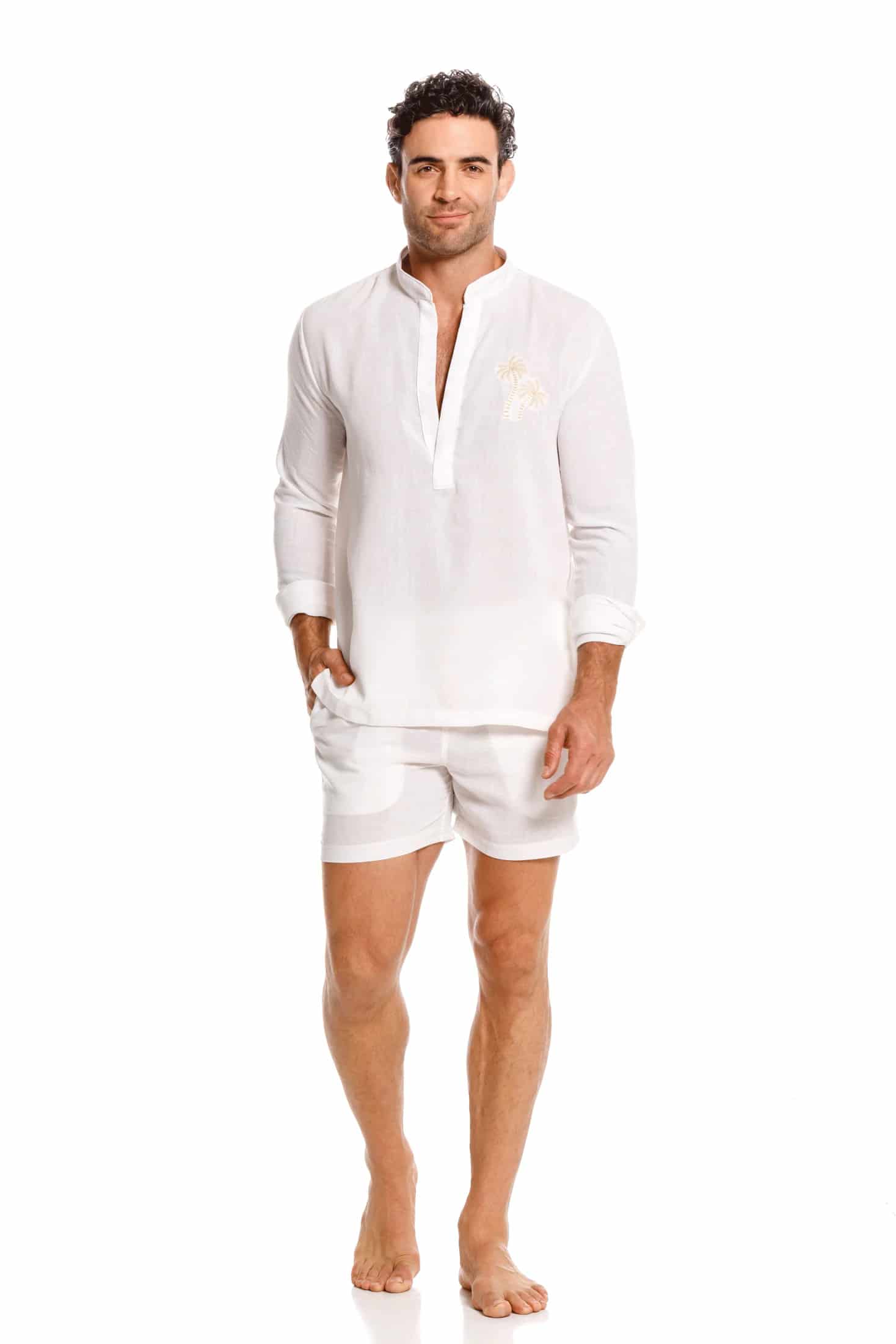 Camisa Nerú Hombre Palmera Bordada - miniatura 9
