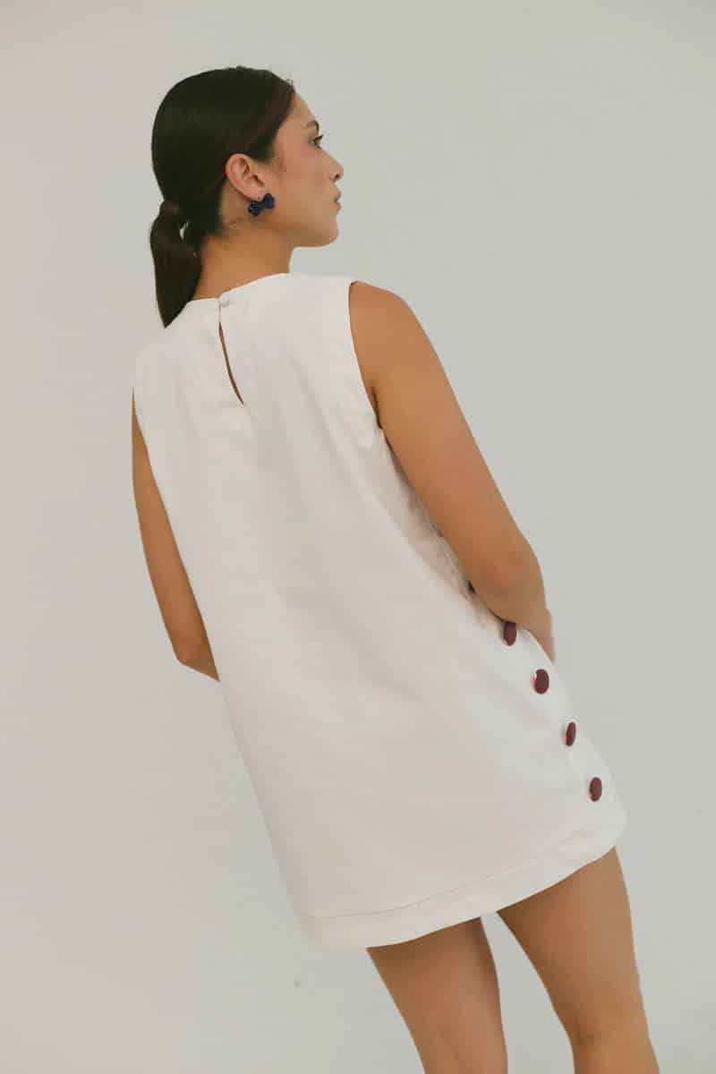 Vestido Anfitriona Cherries Crudo - miniatura 3