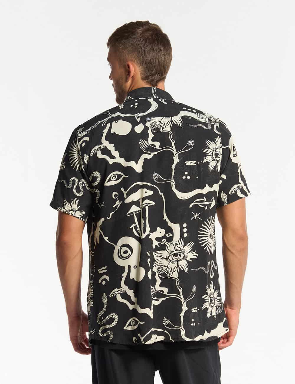 Camisa Regular Fit Chacras  negro + crudo Hombre - miniatura 4