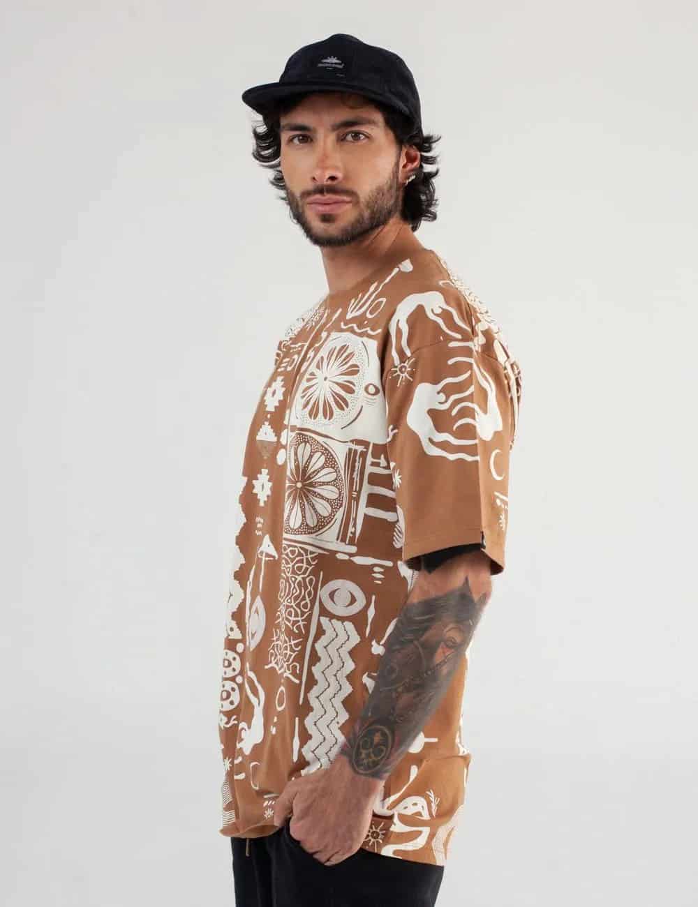 Camiseta Oversize Vurú tabaco para Hombre - miniatura 2