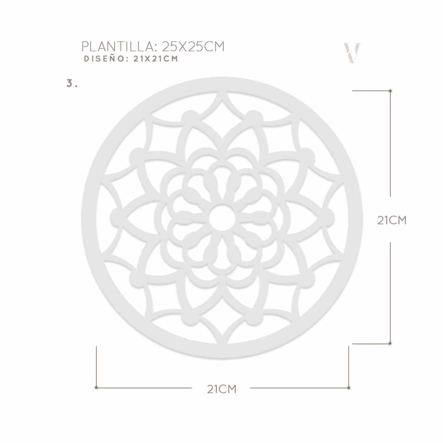 Plantillas para pintar, Vamarú Stencils, Colección Armonía 25cm y 48cm, 5und - miniatura 5