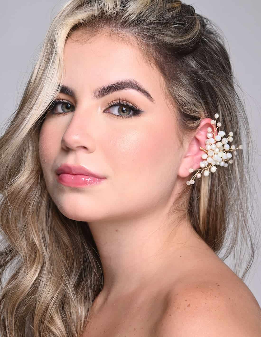 Ear Cuff Glimmer Murano Marfil - miniatura 2