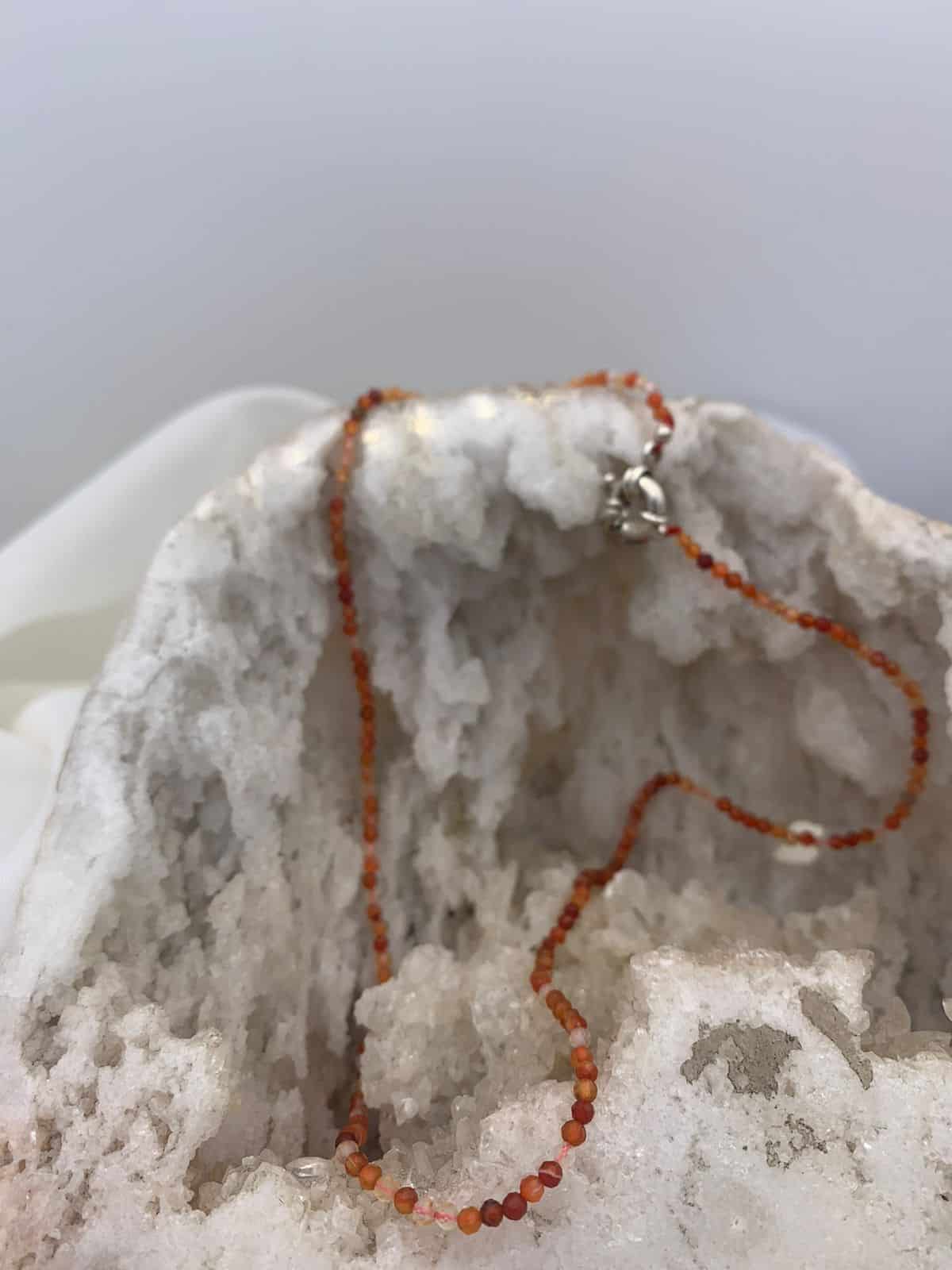 Collar Cornalina Mini Piedra 40 cm - miniatura 3
