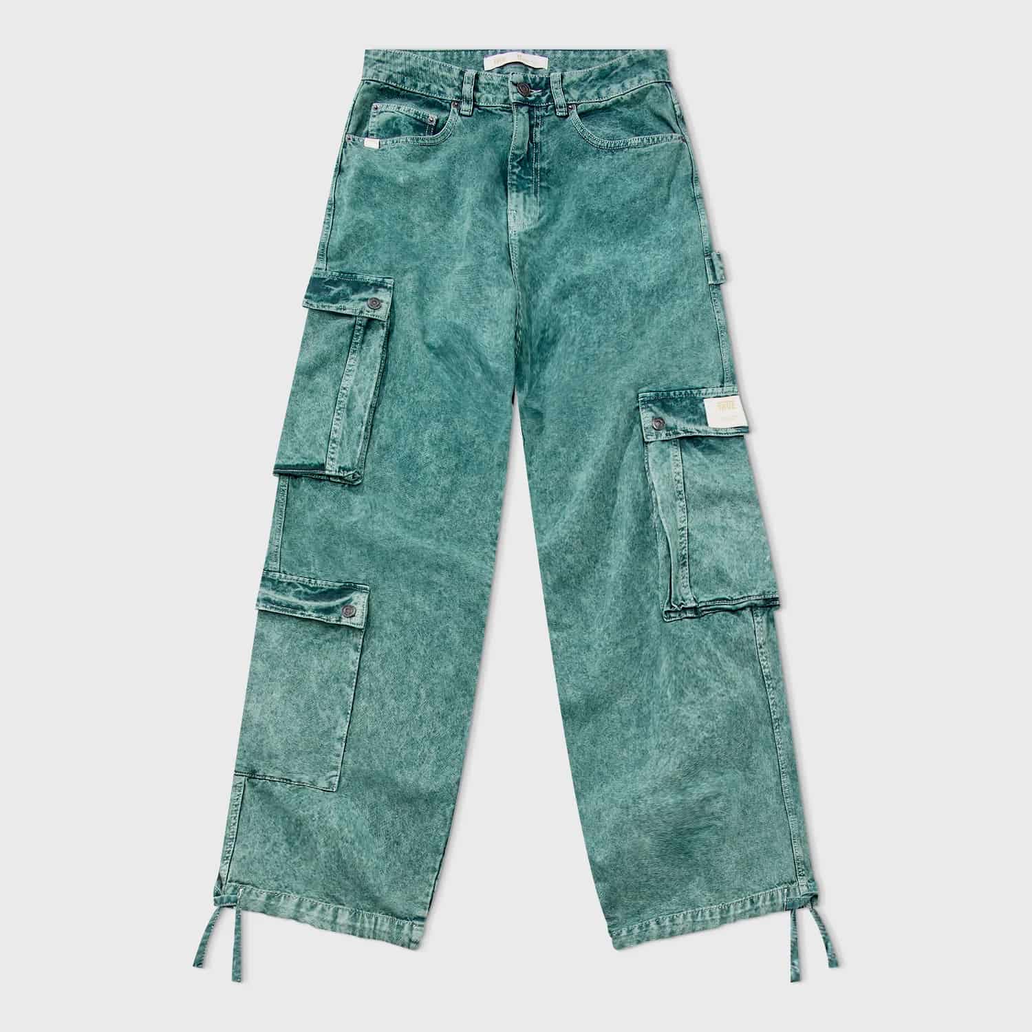 Pantalón Cargo Multi-Pocket - Lavado Verde - miniatura 6