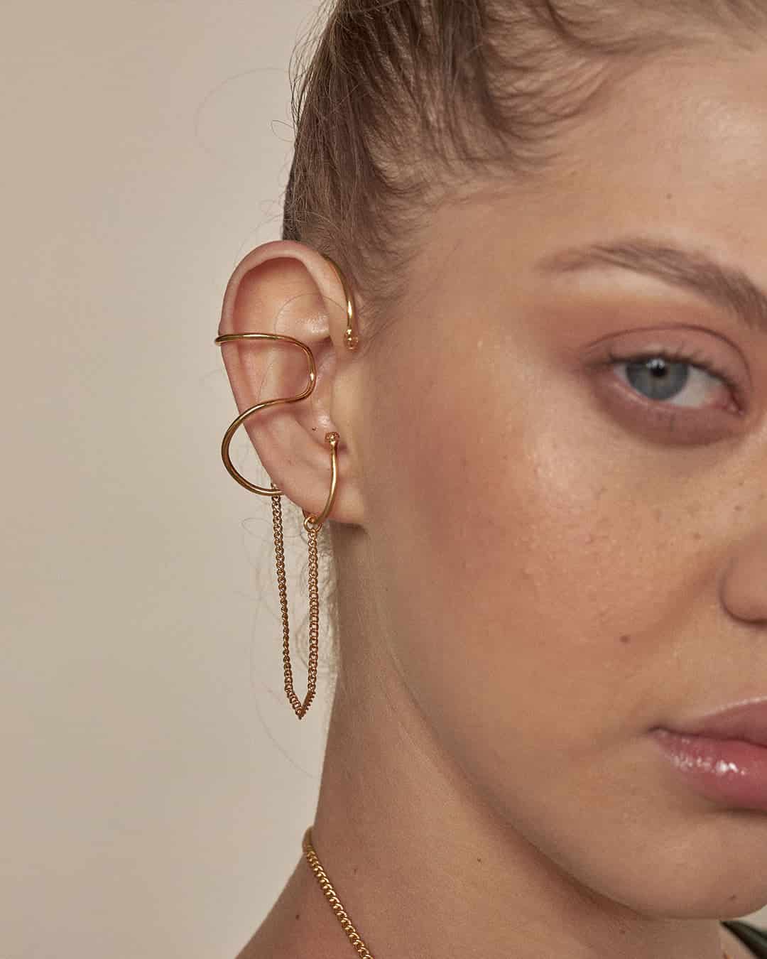 Looped Chain Earcuff - miniatura 2