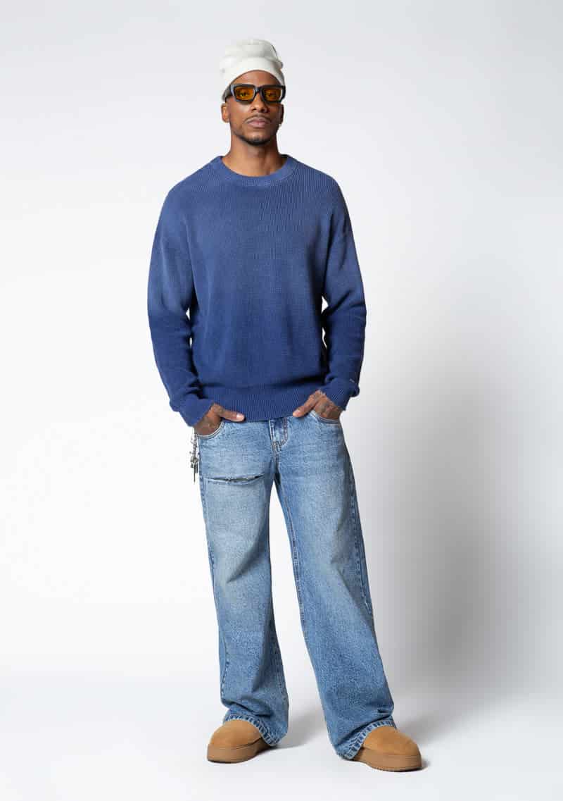 Dopamine blue knit crewneck - miniatura 4