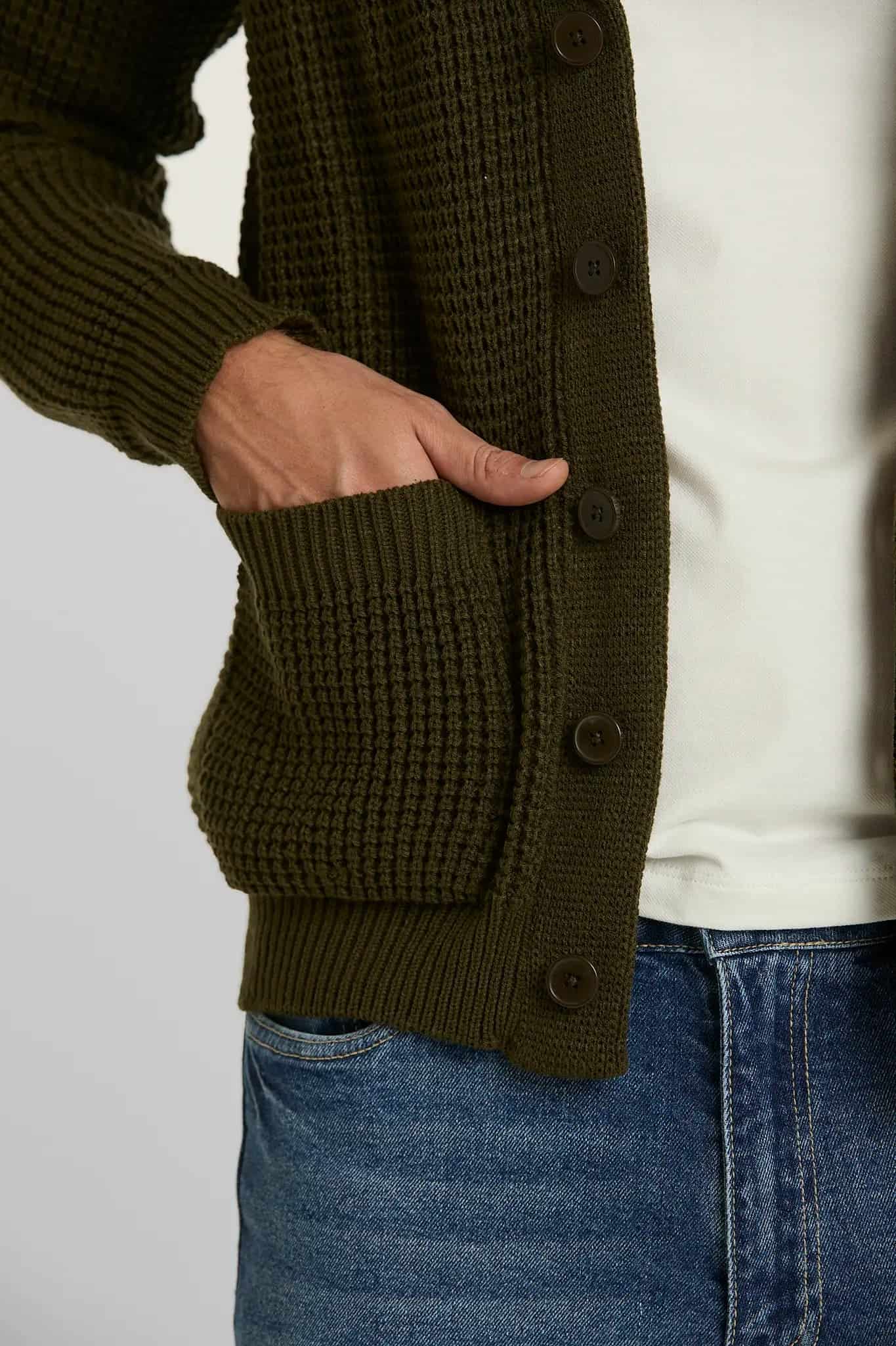 Sweater Tejido Shawlneck Verde - miniatura 7