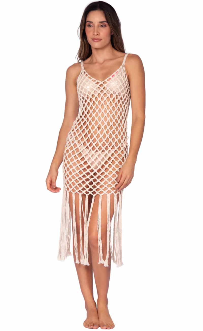 VESTIDO MIDI MACRAME - miniatura 2