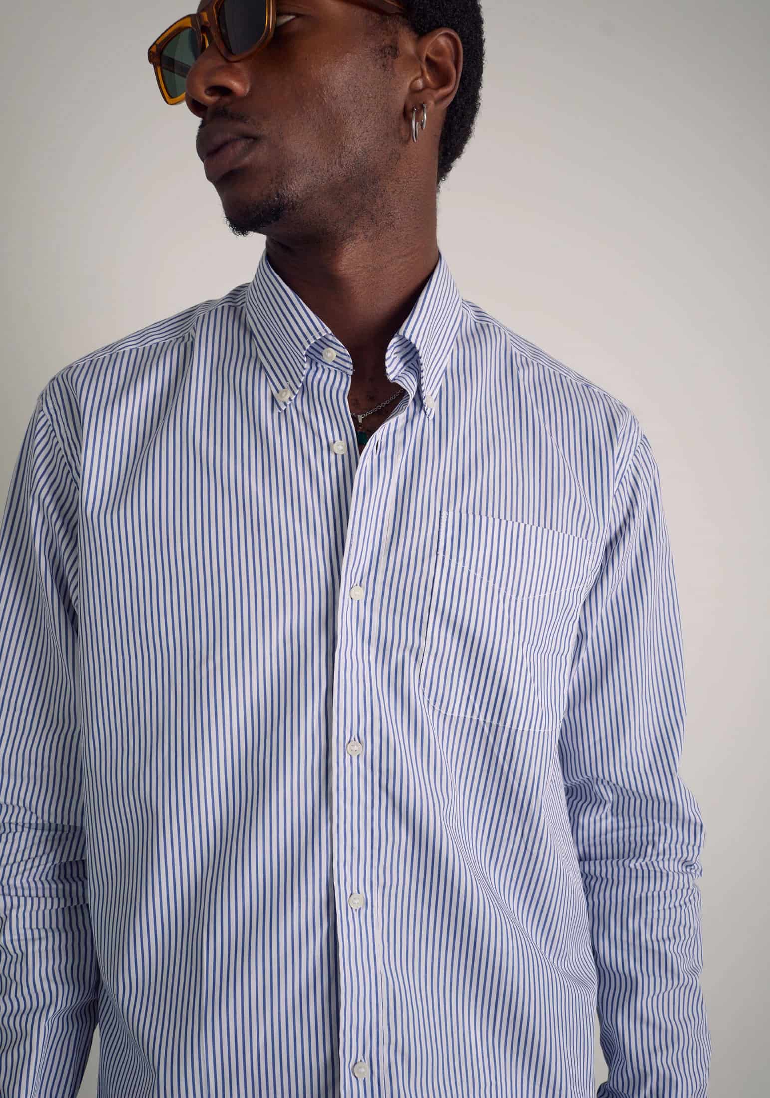 Camisa H CBD Rayas Azul Osc - miniatura 4