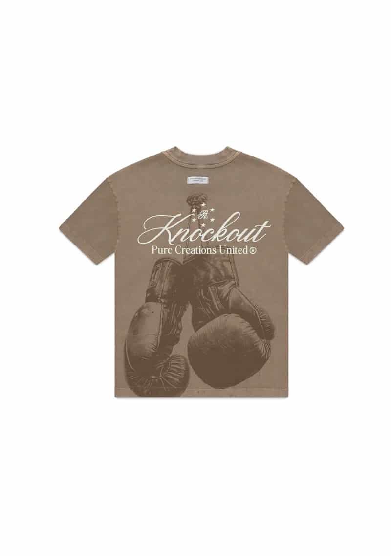 knockout brown gloves T-shirt - miniatura 2
