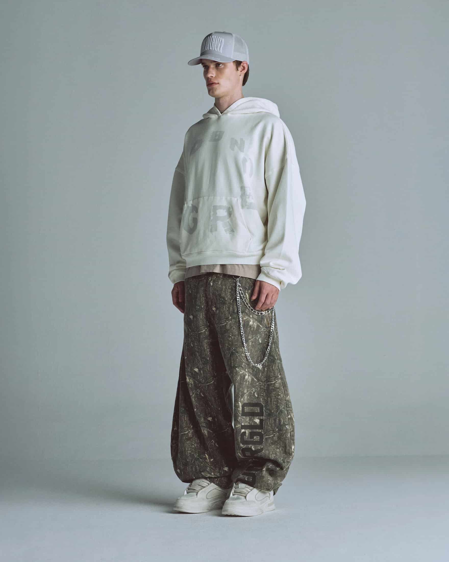 Echoes Tremor Boxy Fit Hoodie White - miniatura 5