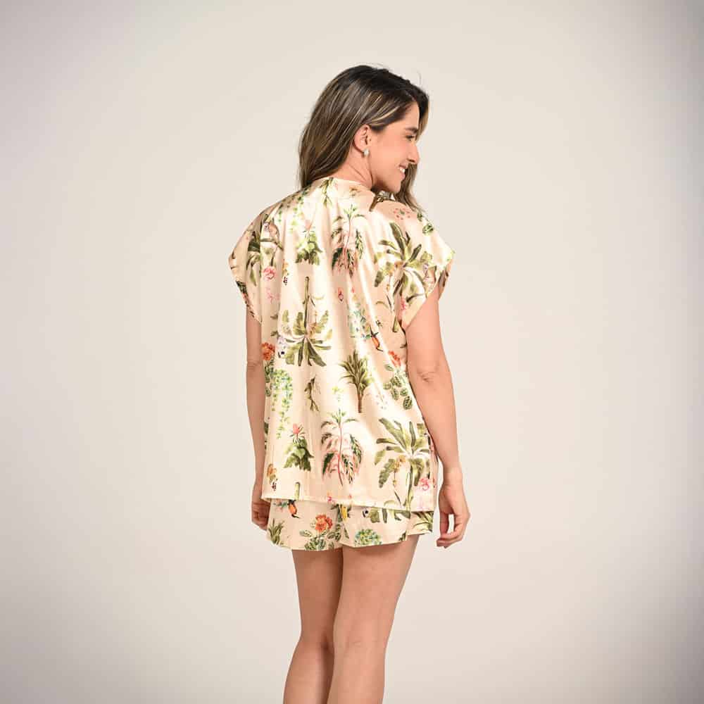 Short Pijama Básico Cómodo Estampado Amazonas - miniatura 2