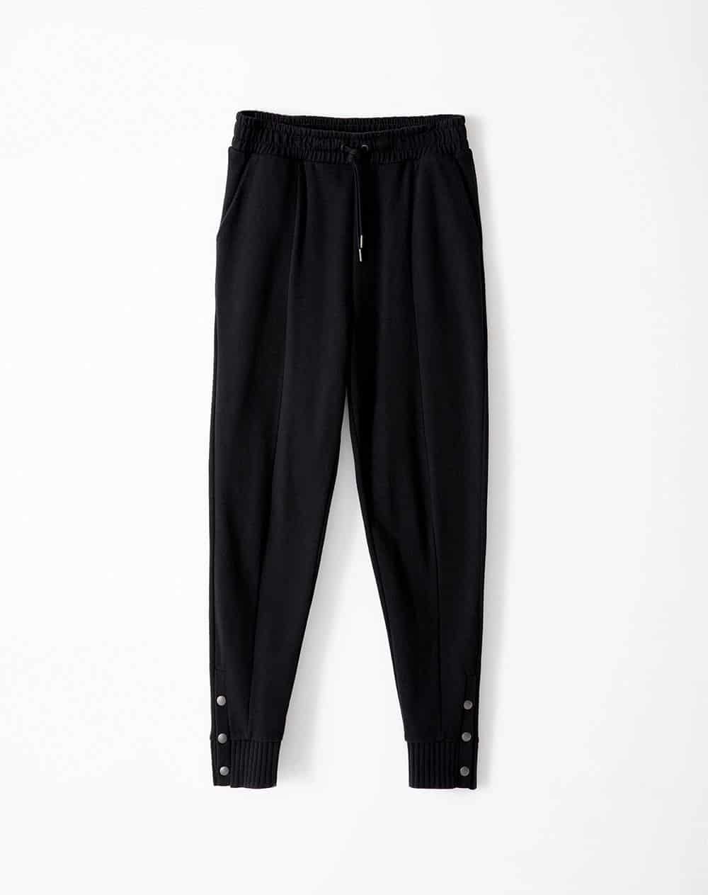 Jogger tiro medio algodón negro mujer - miniatura 6