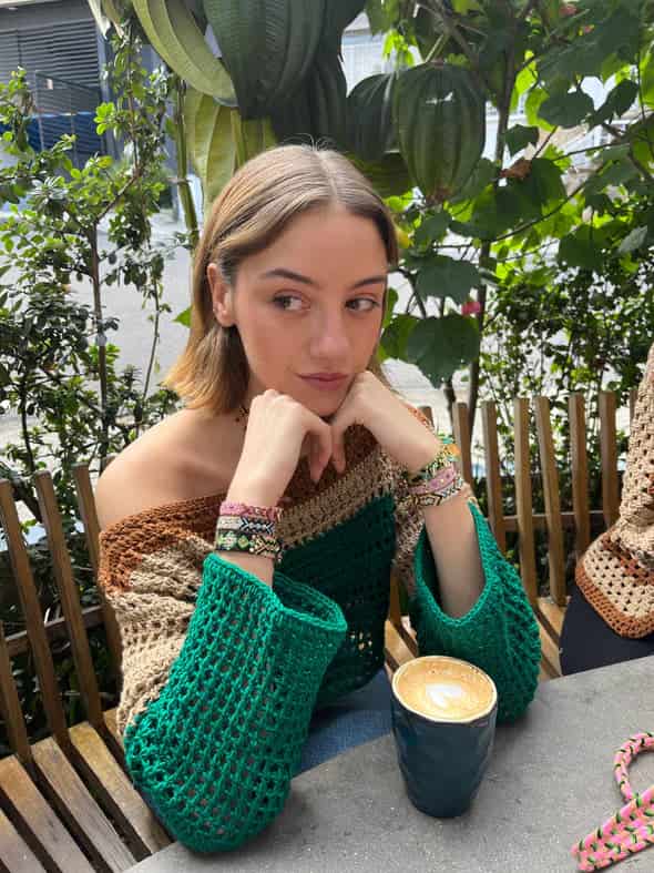 Kalepsu Wayuu bracelet - Nature Green - miniatura 5