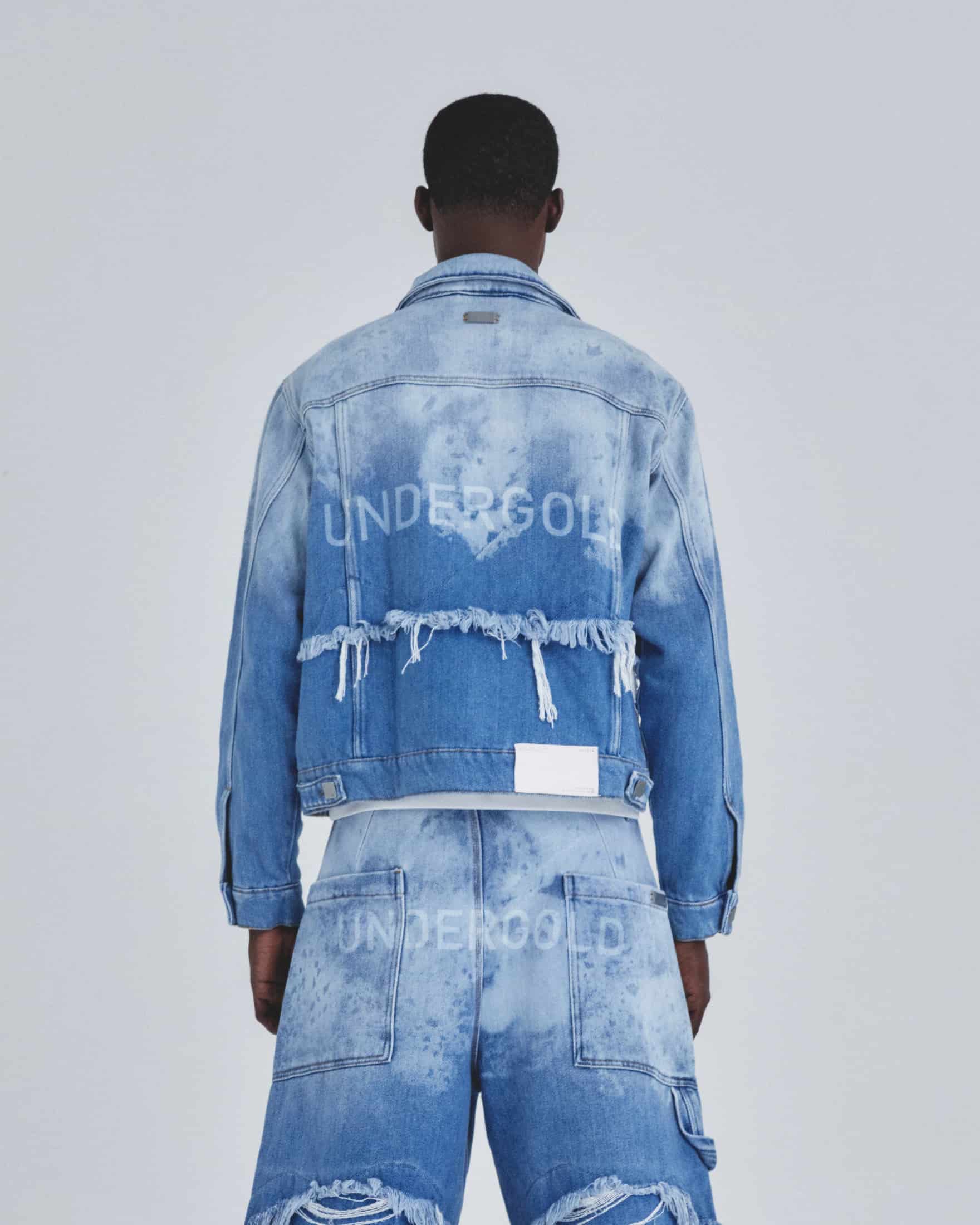 Holy State UNDRGLD Double Destroyed Jacket Blue - miniatura 5