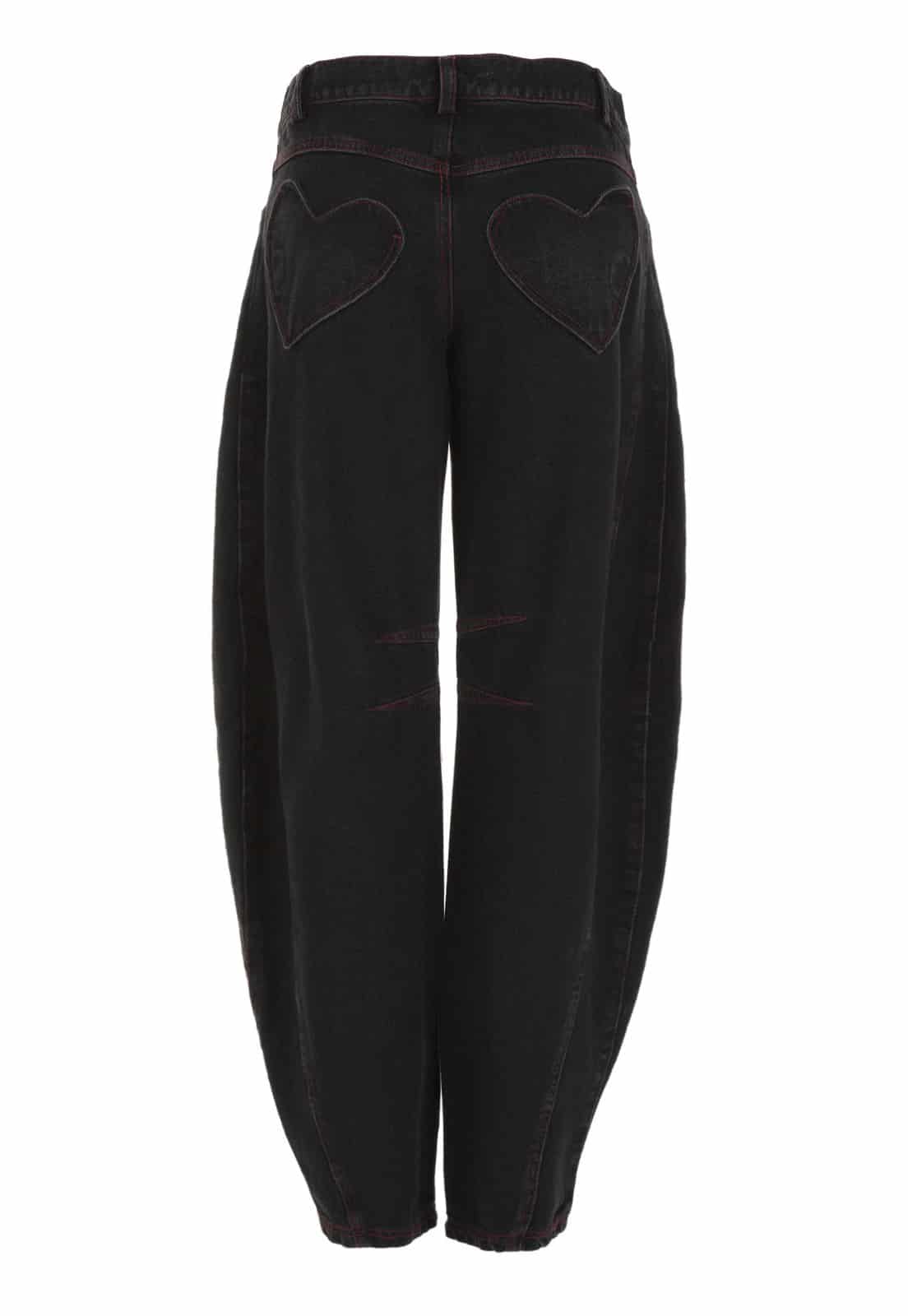 Two Hearts Barrel Pants Black - miniatura 2